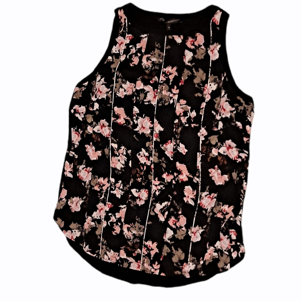 WHBM sleeveless floral blouse , medium